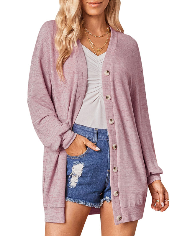 Women’s thin knitted medium and long sweater