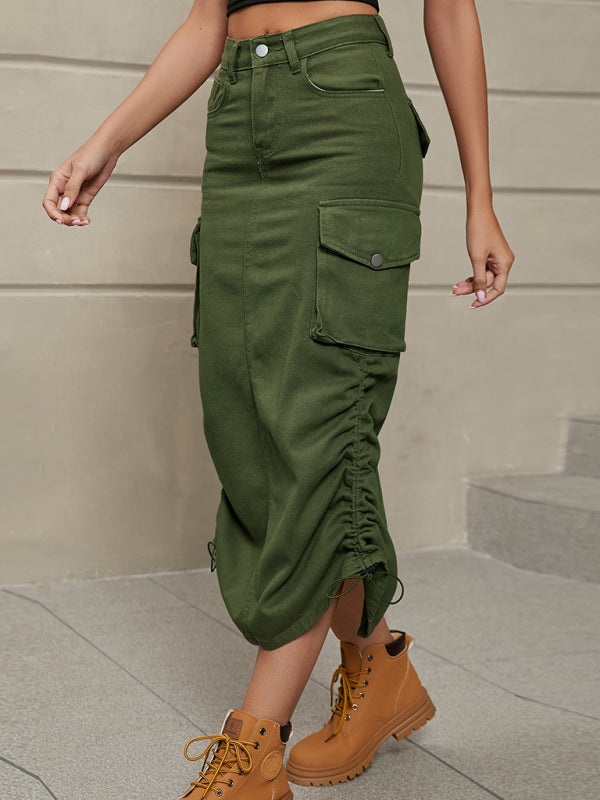 Women’s Utility Cargo Midi Skirt