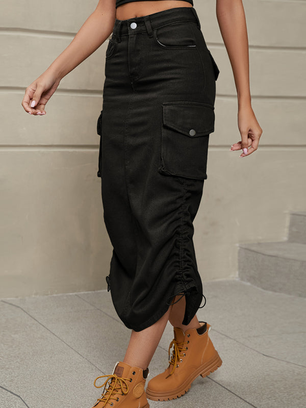 Women’s Utility Cargo Midi Skirt