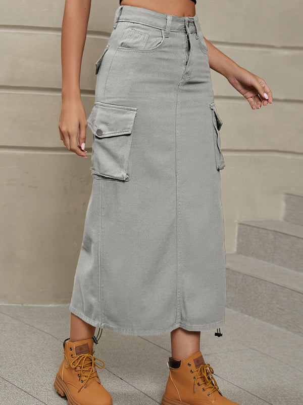 Women’s Utility Cargo Midi Skirt