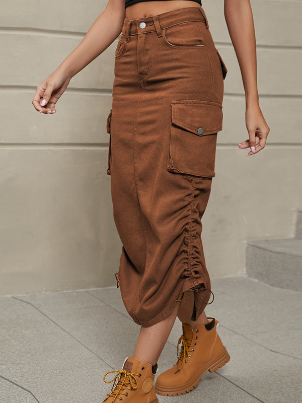 Women’s Utility Cargo Midi Skirt
