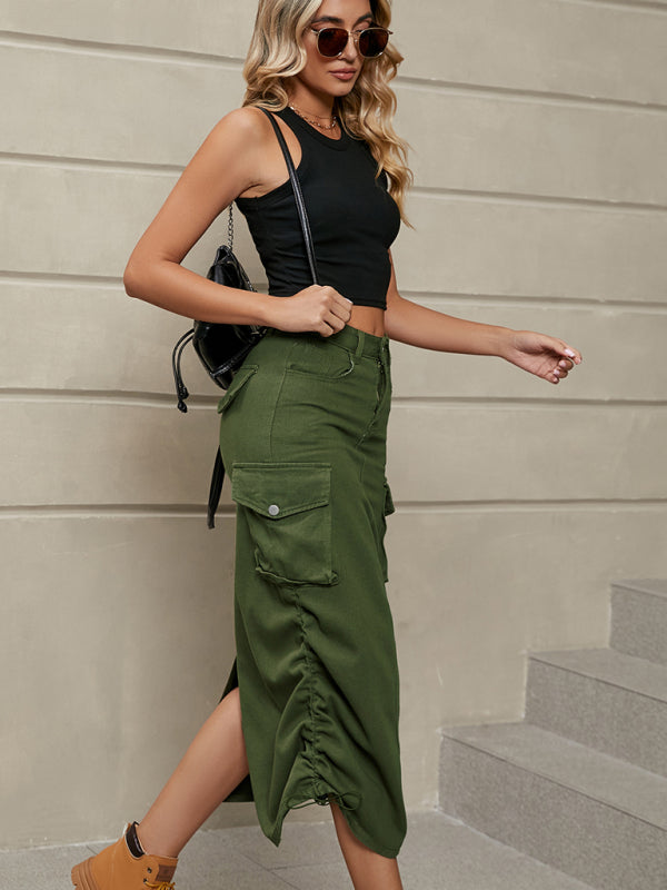 Women’s Utility Cargo Midi Skirt