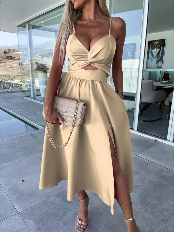 Women's Woven Sexy Suspender Fashion Ladies Dress Dress - Closther