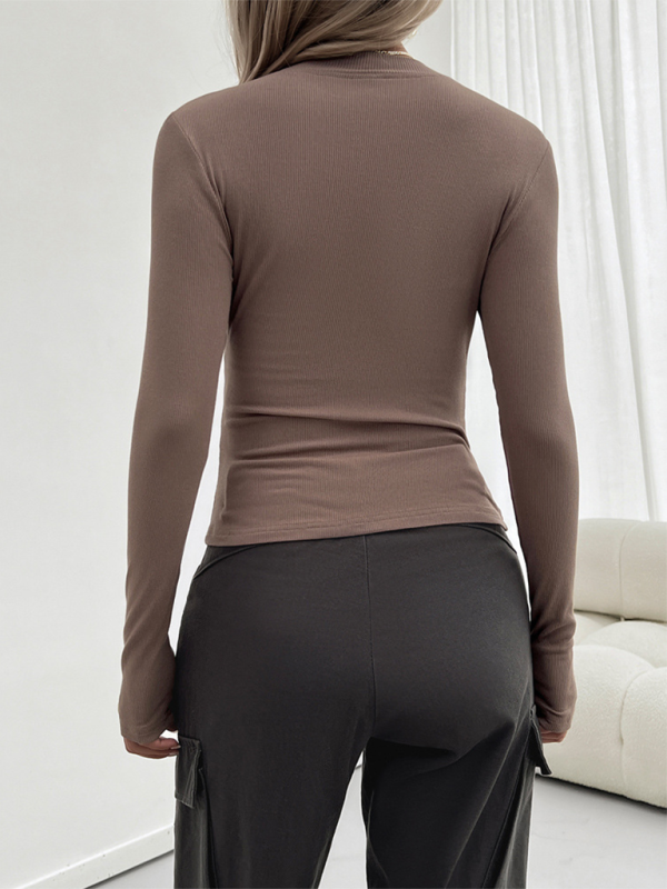 Women’s Y2k Temperament Slim Round Neck Long Sleeve Top