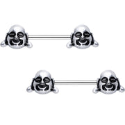 Chubby Buddha Barbell Nipple Ring Set