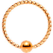 20G 5/16 Rose Gold Tone Anodized So Twisted Captive Style Seamless Ring