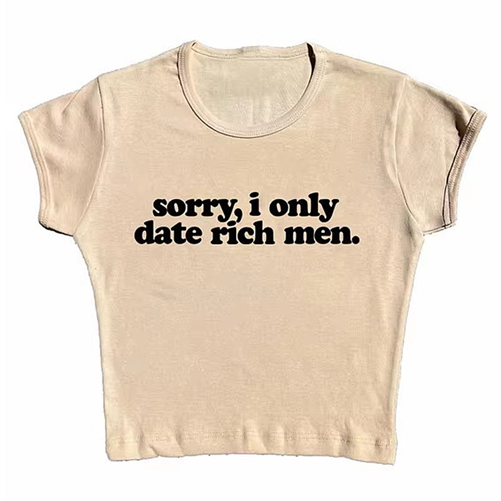Y2K CROP TOP WITH BLACK SLEEVES FOR RICH MEN STYLE