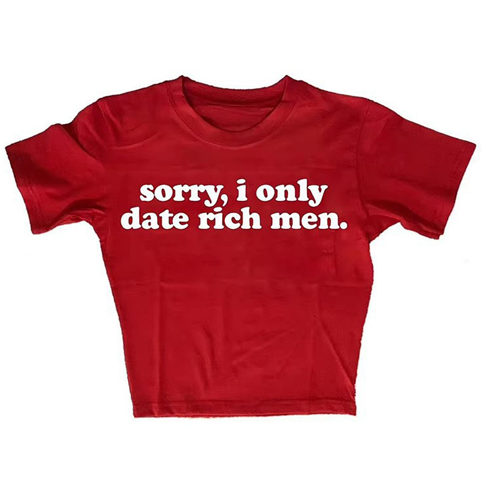 Y2K CROP TOP WITH BLACK SLEEVES FOR RICH MEN STYLE