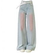 Y2K GLOW DENIM WIDE-LEG JEANS FOR A RETRO-INSPIRED LOOK