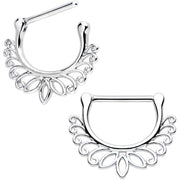 14G 7/16 Leafy Lotus Flower Nipple Clicker Set