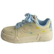 YELLOW CLOUD AESTHETIC SNEAKERS GIRL AESTHETIC SHOES