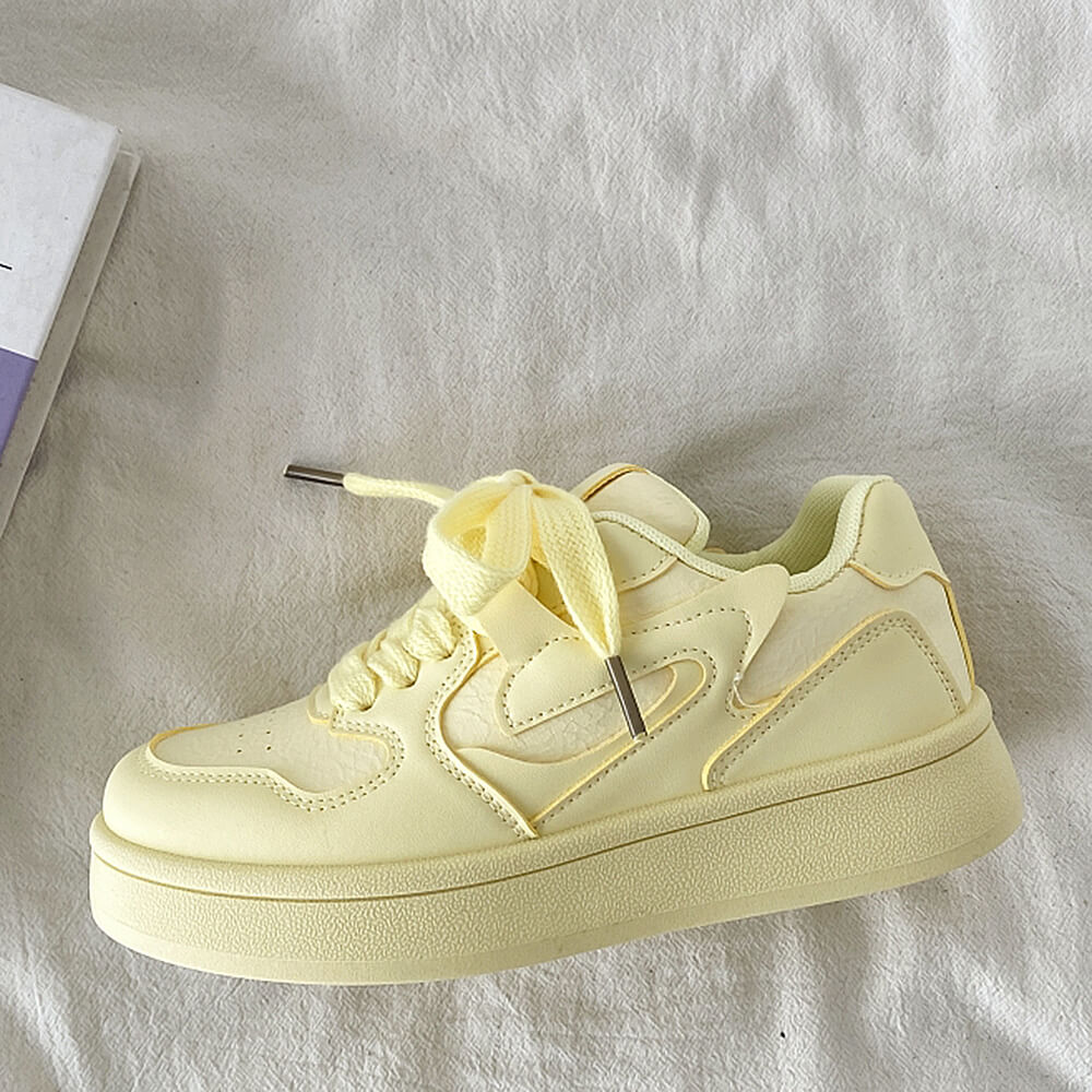 YELLOW SNEAKERS BRIGHTSTRIDE PASTEL SNEAKERS PAIR