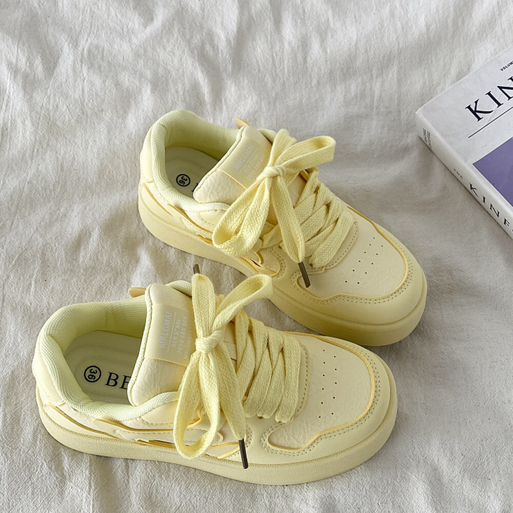 YELLOW SNEAKERS BRIGHTSTRIDE PASTEL SNEAKERS PAIR