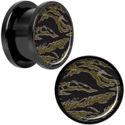 Tiger Camo Print Black Anodized Screw Fit Plug Set 9/16